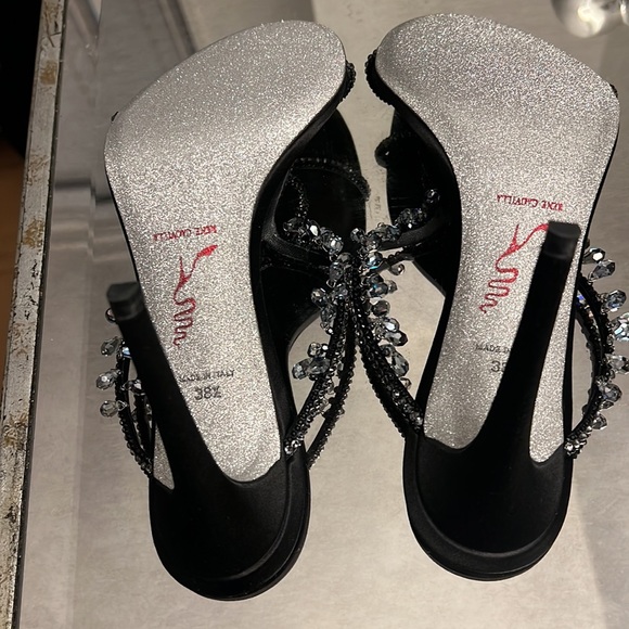 RENE CAOVILLA HIGH HEEL SANDAL CRYSTALS BRAND NEW SZ 38.5 SHOE - Picture 2 of 6